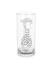 Mr. & Mrs. Panda Wasserglas Giraffe Blumenkranz ohne Spruch in Transparent