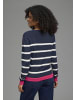 Laura Scott Strickpullover in marine-weiß-rosa gestreift