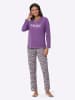 Sieh an! Schlafanzug in lila-steingrau-bedruckt