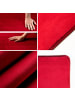 KADIMA DESIGN Teppich Kurzflor Waschbar Einfarbig LECH Microfaser OEKO-TEX in Rot