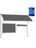 SONGMICS Klemmmarkise Sheld in Anthrazit - (B)120 x (H)(220-300) x (T)400 cm