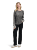 Betty Barclay Grobstrick-Pullover mit Rippenstruktur in Patch Black/Beige