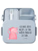 Mr. & Mrs. Panda Brotdose Axolotl Hurra Motiv mit Spruch in Blau Pastell