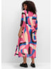 sheego Maxikleid in pink-gemustert