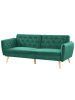 Beliani 2-Sitzer Sofa BARDU in Grün/Braun - (W) 213 x (H) 84 x (L) 106 cm