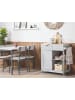 Beliani Servierwagen TRAPANI in Grau/Braun - (W) 75 x (H) 87 x (L) 44 cm