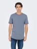 Only&Sons Rundhals T-Shirt Long Shirt in Blau