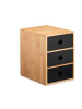 relaxdays Schreibtisch Organizer in Natur/ Schwarz - (B)15 x (H)21 x (T)20 cm