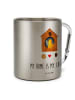 Mr. & Mrs. Panda Becher Vogel Haus mit Spruch in Silber