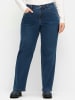 sheego Weite Jeans in dark blue denim
