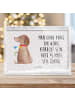 Mr. & Mrs. Panda Schüttelrahmen Hund Blume mit Spruch in Grau Pastell