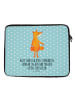 Mr. & Mrs. Panda Laptoptasche Fuchs Laterne mit Spruch in Türkis Pastell
