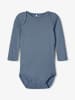 name it 3er Pack Baby langarm Body mit Teddy Motiv in Blau