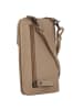 Esquire Peru Handytasche Leder 10 cm in taupe