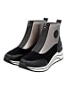 remonte Stiefelette Schwarz/Silber