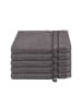 Schiesser Frottier-5er-Set: Waschhandschuhe Milano in Dunkelgrau