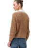 Zero  Strickjacke kurz Grobstrick in Golden Camel