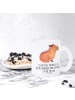 Mr. & Mrs. Panda Teetasse Capybara Blume mit Spruch in Transparent
