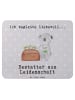 Mr. & Mrs. Panda Mousepad Bestatter Leidenschaft mit Spruch in Grau Pastell