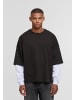 DEF DEF Longsleeves in jetblack/brightwhite