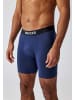 SNOCKS Lange Boxershorts Mix (Schwarz/Grau/Dunkelblau) 6 Stück