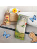 Mr. & Mrs. Panda Handtuch Chinchilla Blume Design ohne Spruch in Weiß