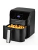 Kochwerk Heißluft-Fritteuse Digital 4l 1400W schwarz matt mit Erinnerungsfunktion Schwarz