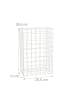 relaxdays Papierkorb in Weiß - (B)28,5 x (H)35,5 x (T)19 cm