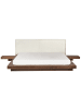 Beliani Wasserbett ZEN in Braun/Weiß - (W) 328 x (H) 86 x (L) 229 cm