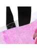 Mr. & Mrs. Panda Shopper Flamingo Classic mit Spruch in Aquarell Pink