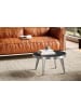 KADIMA DESIGN Couchtisch Glas Metall 60x60x33 cm Sofatisch Silber, Design