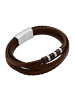 Adeliás Unisex Armband aus Leder 20,5 cm in braun
