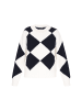 DreiMaster Maritim Sweater in offwhite dark navy