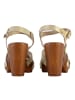 Les Tropéziennes par M Belarbi Leder-Sandalen mit Absatz „Les Tabara“ Gold