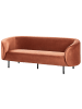 Beliani 3-Sitzer Sofa LOEN in Orange/Schwarz - (W) 200 x (H) 79 x (L) 70 cm