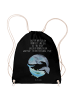 Mr. & Mrs. Panda Jutebeutel Walfisch Thunfisch mit Spruch in Schwarz