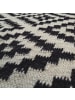 KADIMA DESIGN Teppich Kurzflor Rauten Wohnzimmer schmutzabweisend in Schwarz