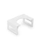 relaxdays Toilettenhocker in Weiß - (B)43 x (H)18 x (T)27,5 cm