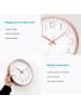 Intirilife Wanduhr mit D30,5 cm in Rosé Gold-Weiß