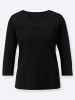 creation L Modal-Mix-Shirt in schwarz