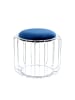 Kayoom Sitzkissen Pouf Comfortable in dunkelblau - silber