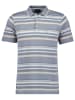 Ragman Softknit-Polo gestreift in Grau