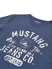 Mustang T-Shirt Basic Print Tee in Blau