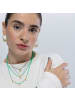 Luxenter Halskette aus 925er Sterlingsilber und grünem Kristall mit 18K Gelbgold-Finish