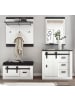 Furn.Design Garderoben-Set 5-teilig weiß Pinie, anthrazit Landhaus, Kombination 206 cm