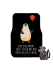 Mr. & Mrs. Panda Autoteppich Pinguin Luftballon mit Spruch in Schwarz