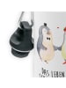 Mr. & Mrs. Panda Wasserflasche Pinguin Heirat mit Spruch in Weiß
