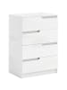 HOMCOM Kommode-60L x 40B x 85H cm-Hochglanzweiß