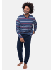 Ammann Schlafanzug Night & Home Cotton in Dunkelblau