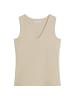 Marc O'Polo V-Neck-Top slim in Linen Beige